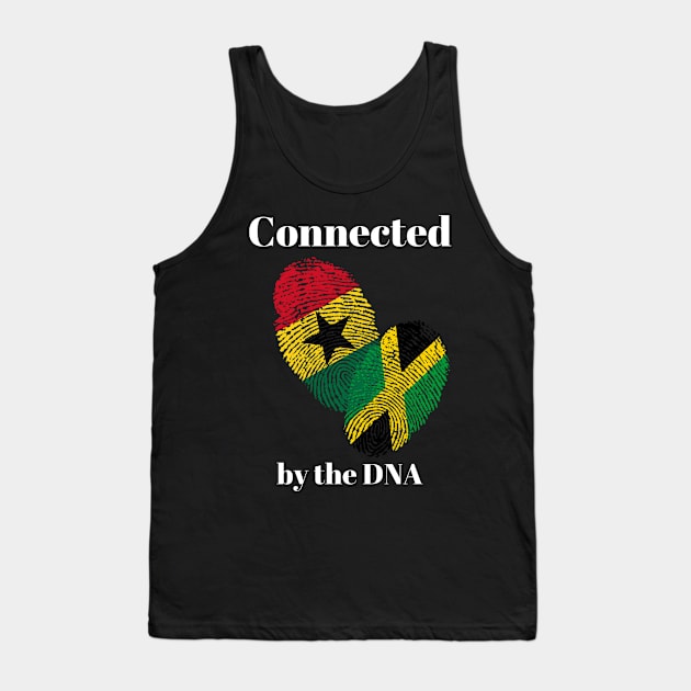 Ghana Jamaica DNA White Design Tank Top by Nahya Fashion Shop